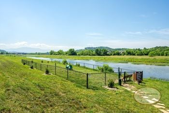 Bark park with seating